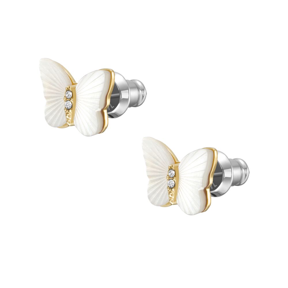 Fossil Women's Radiant Wings White Mother of Pearl Stud Butterfly Earrings -  JF04422710 (2)