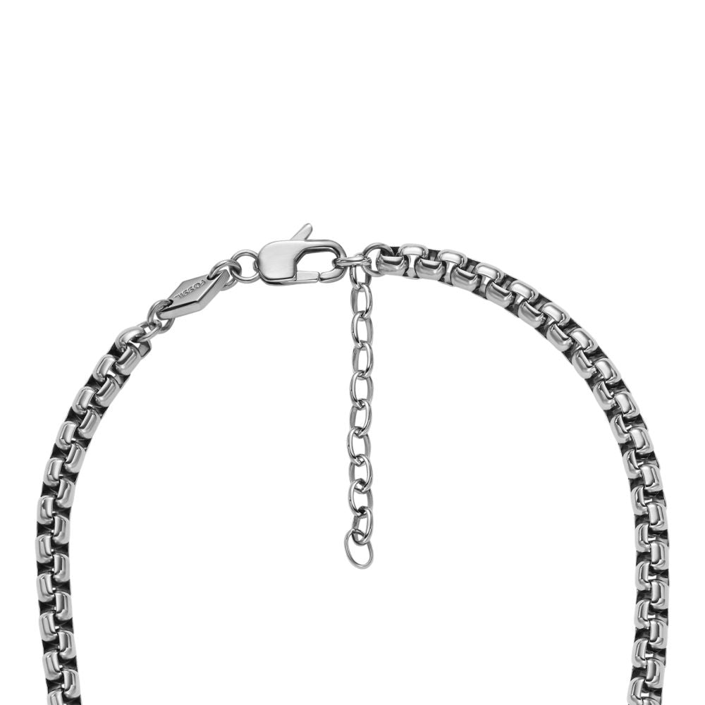 Fossil Women's All Stacked Up Stainless Steel Chain Necklace - JF04576040 (2)