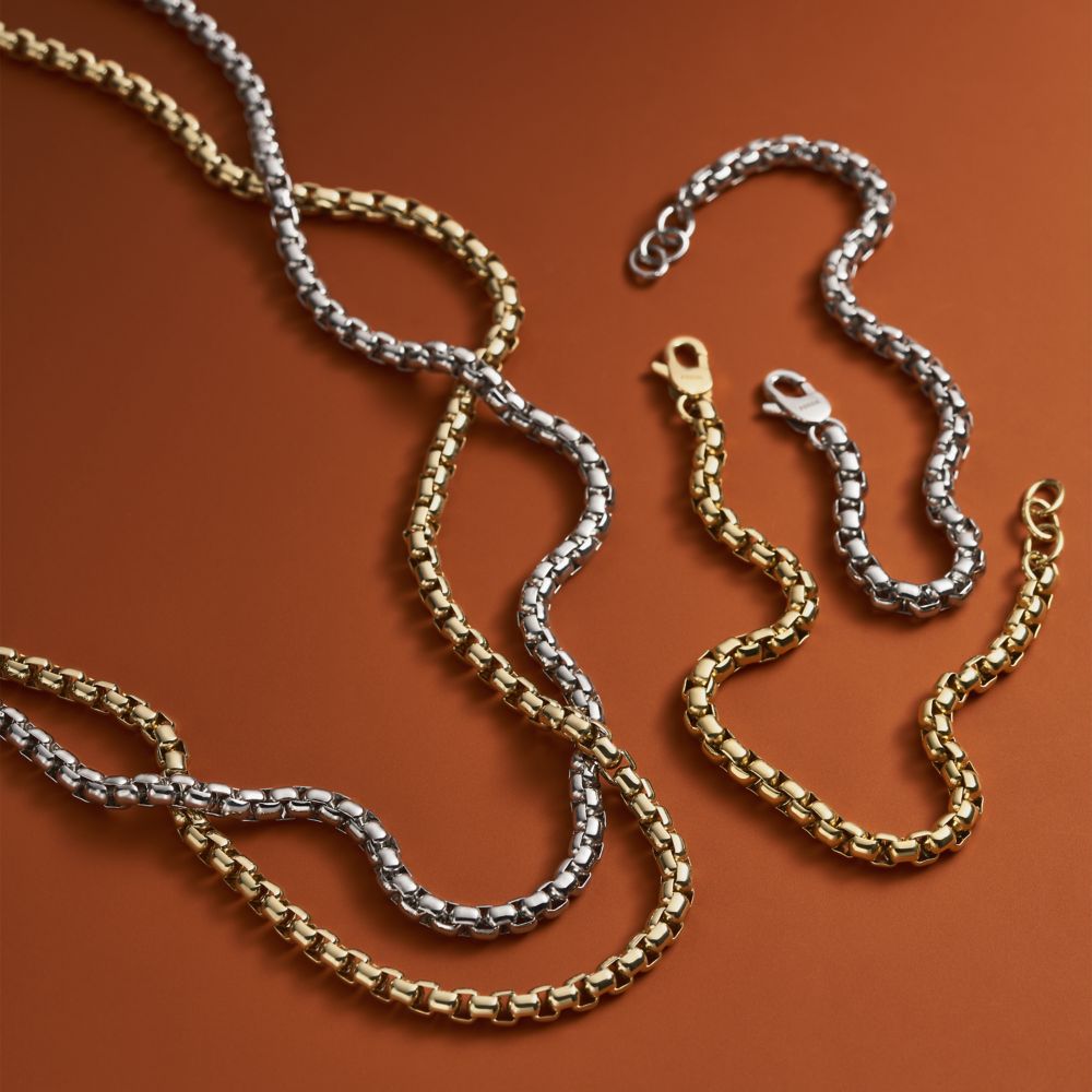 Fossil Women's All Stacked Up Stainless Steel Chain Necklace - JF04576040 (1)