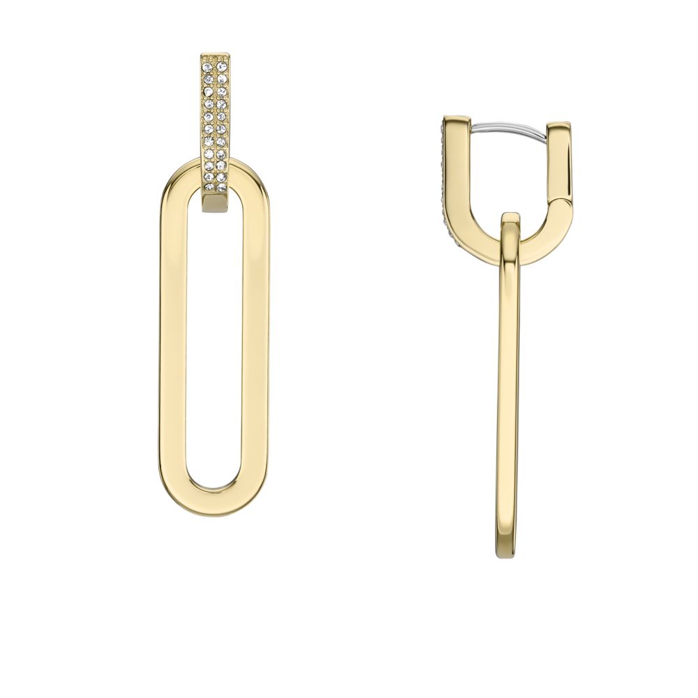 HERITAGE STEEL GOLD EARRINGS