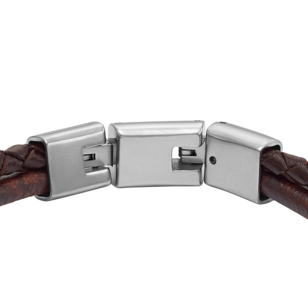 Fossil Men's All Stacked Up Brown Leather Multi-Strand Bracelet -  JF04702040 (2)