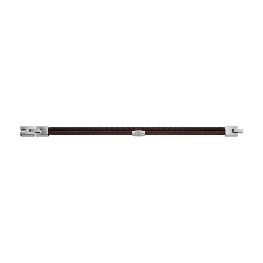 Fossil Men's All Stacked Up Brown Leather Multi-Strand Bracelet -  JF04702040 (3)