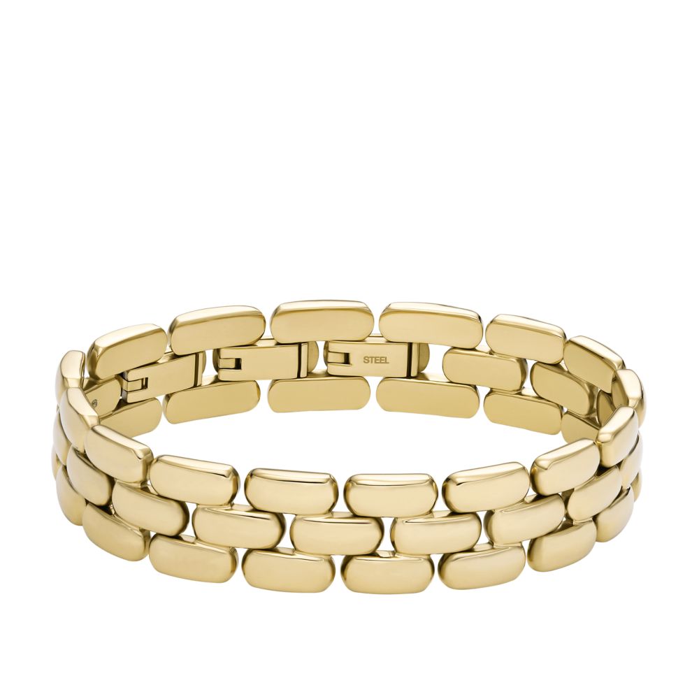 Fossil Women's Arden Watch Links Gold-Tone Stainless Steel Chain Bracelet - JF04784710