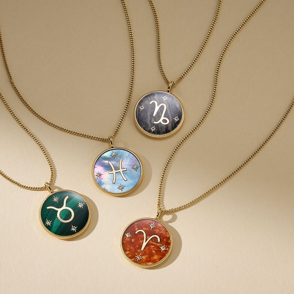 Fossil Women's Written in the Stars Gold Steel Green Mother-of-Pearl Pisces Pendant Neck- JF04848710 (4)