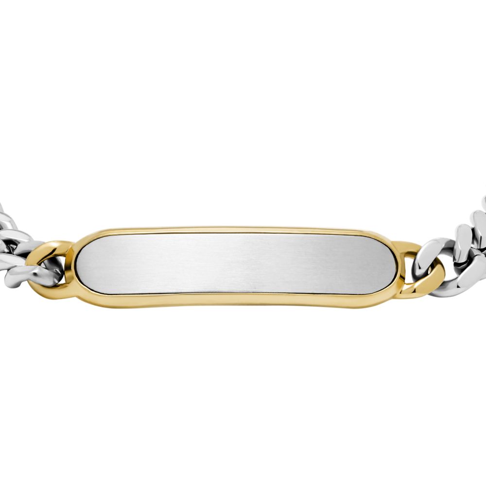 Fossil Men's Drew Stainless Steel ID Bracelet - JF04851998 (1)
