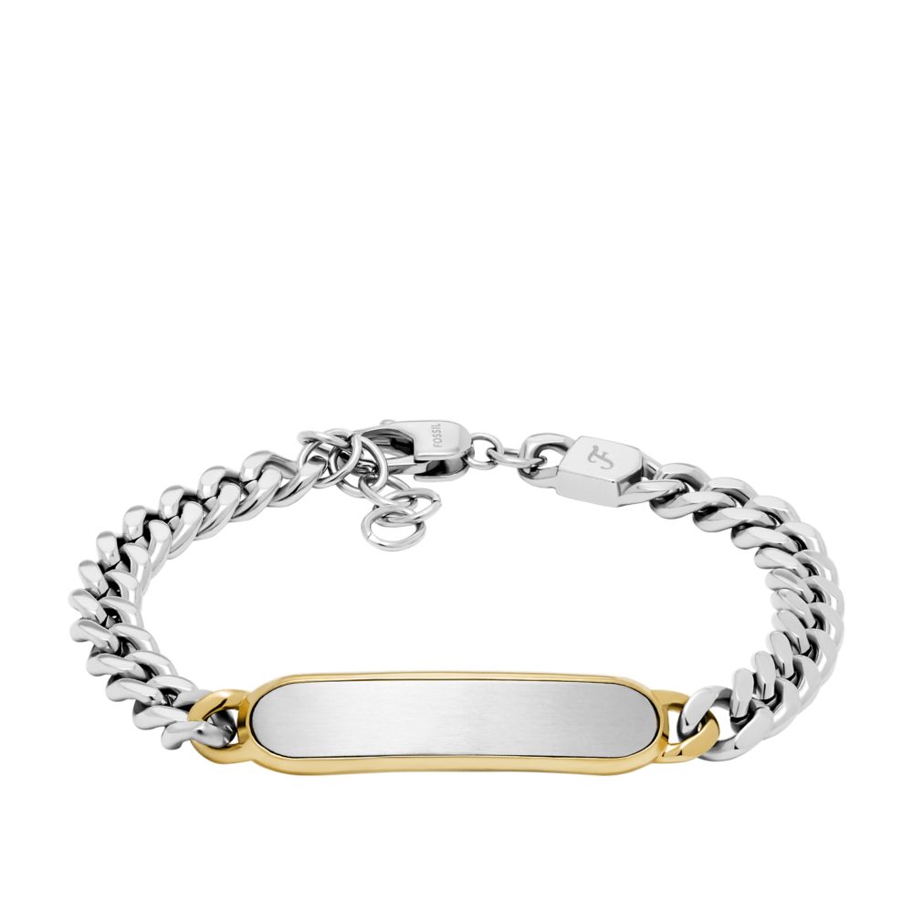 Fossil Men's Drew Stainless Steel ID Bracelet - JF04851998