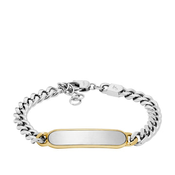Fossil Men's Drew Stainless Steel ID Bracelet - JF04851998