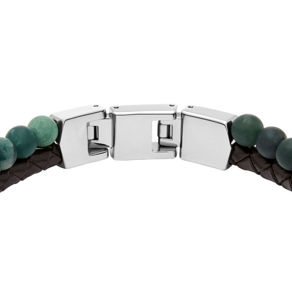 Fossil Men's Beads Brown Leather Multi-Strand Bracelet - JF04854040 (2)