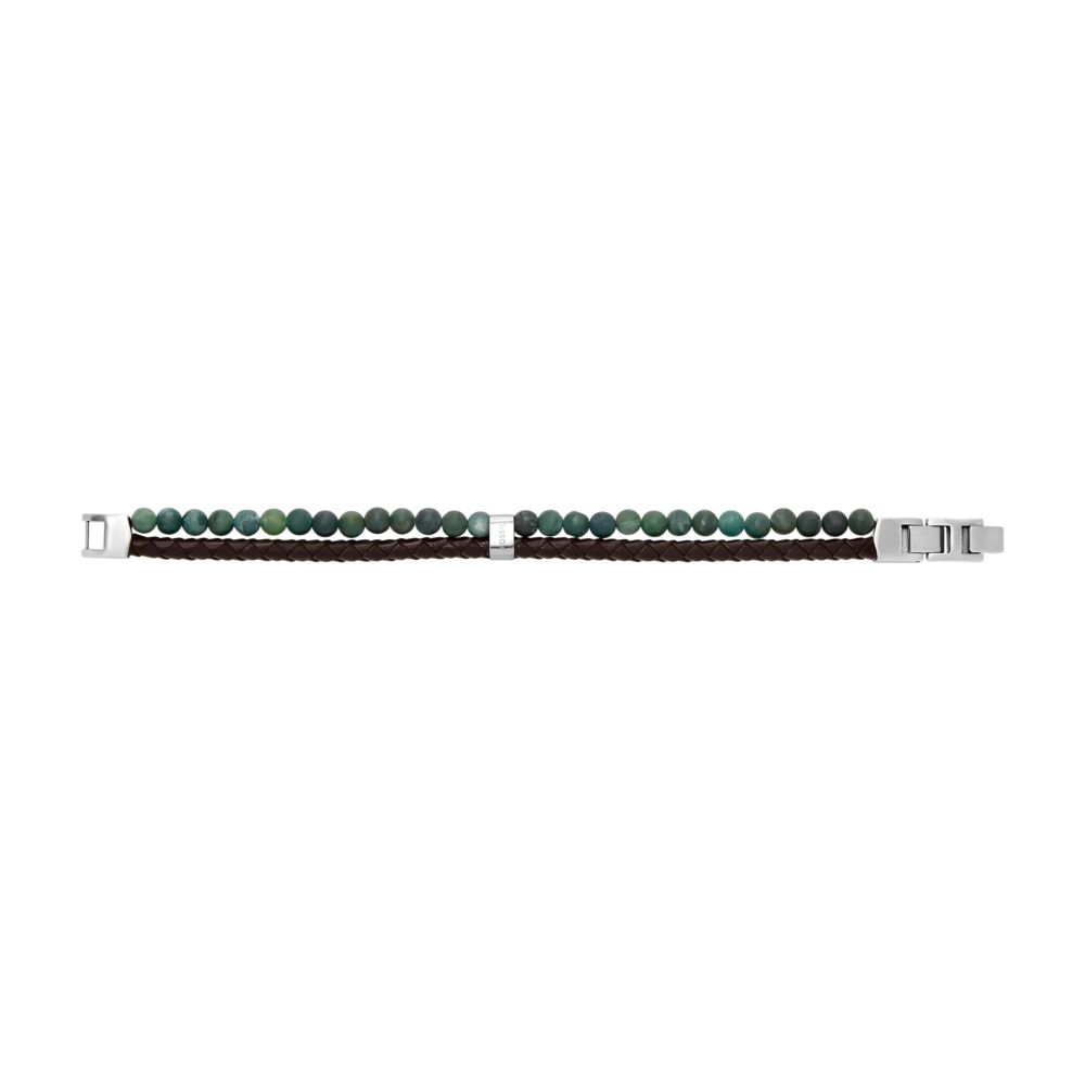 Fossil Men's Beads Brown Leather Multi-Strand Bracelet - JF04854040 (3)