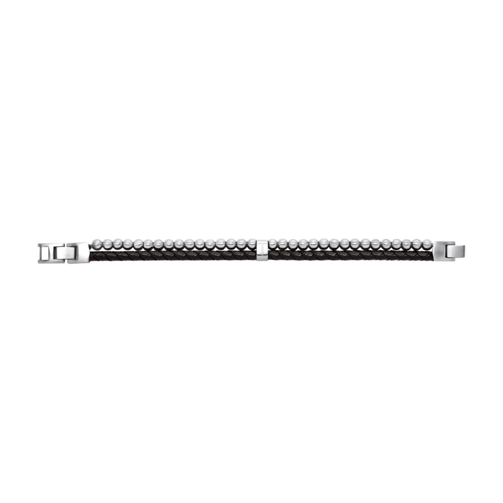 Fossil Men's Beads Black Leather Multi-Strand Bracelet - JF04855040 (3)