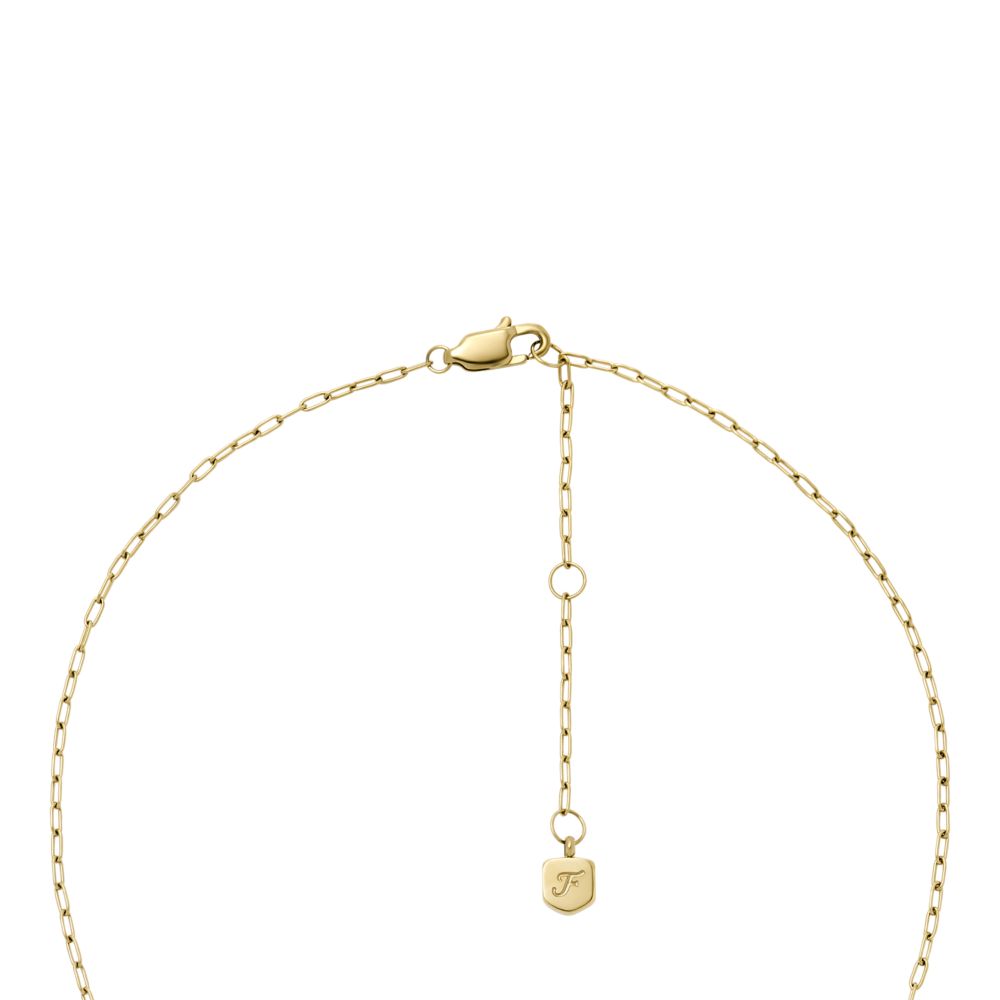 Fossil Women's Sadie All My Love Gold-Tone Stainless Steel Heart Pendant Necklace - JF04856710 (3)