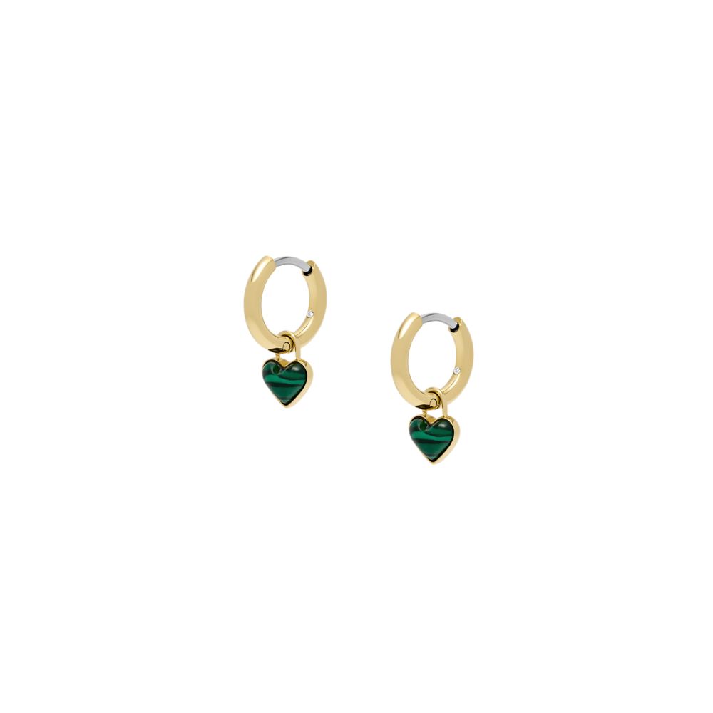 FOSSIL GOLD STEEL EARRINGS (2)