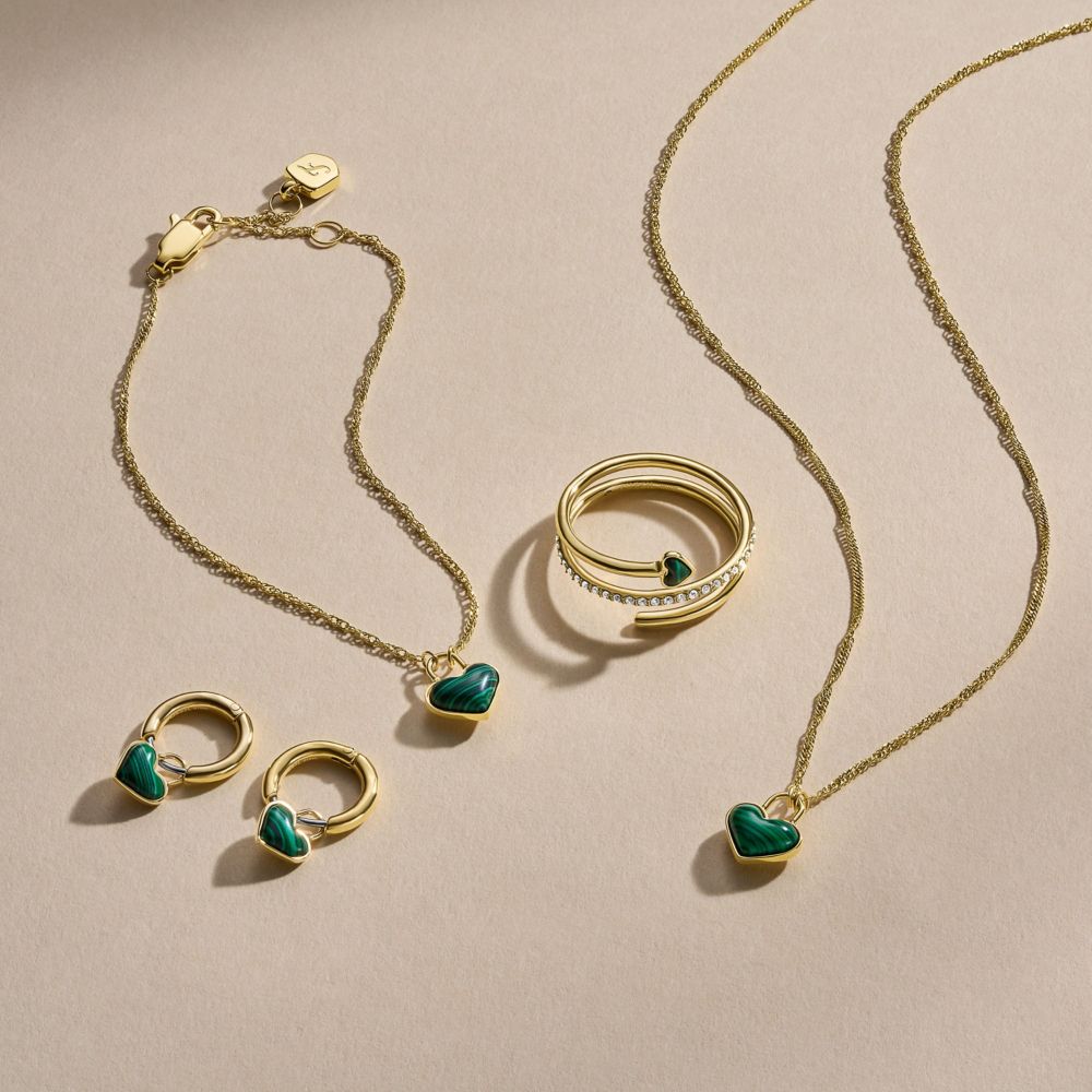 FOSSIL GOLD STEEL EARRINGS (3)