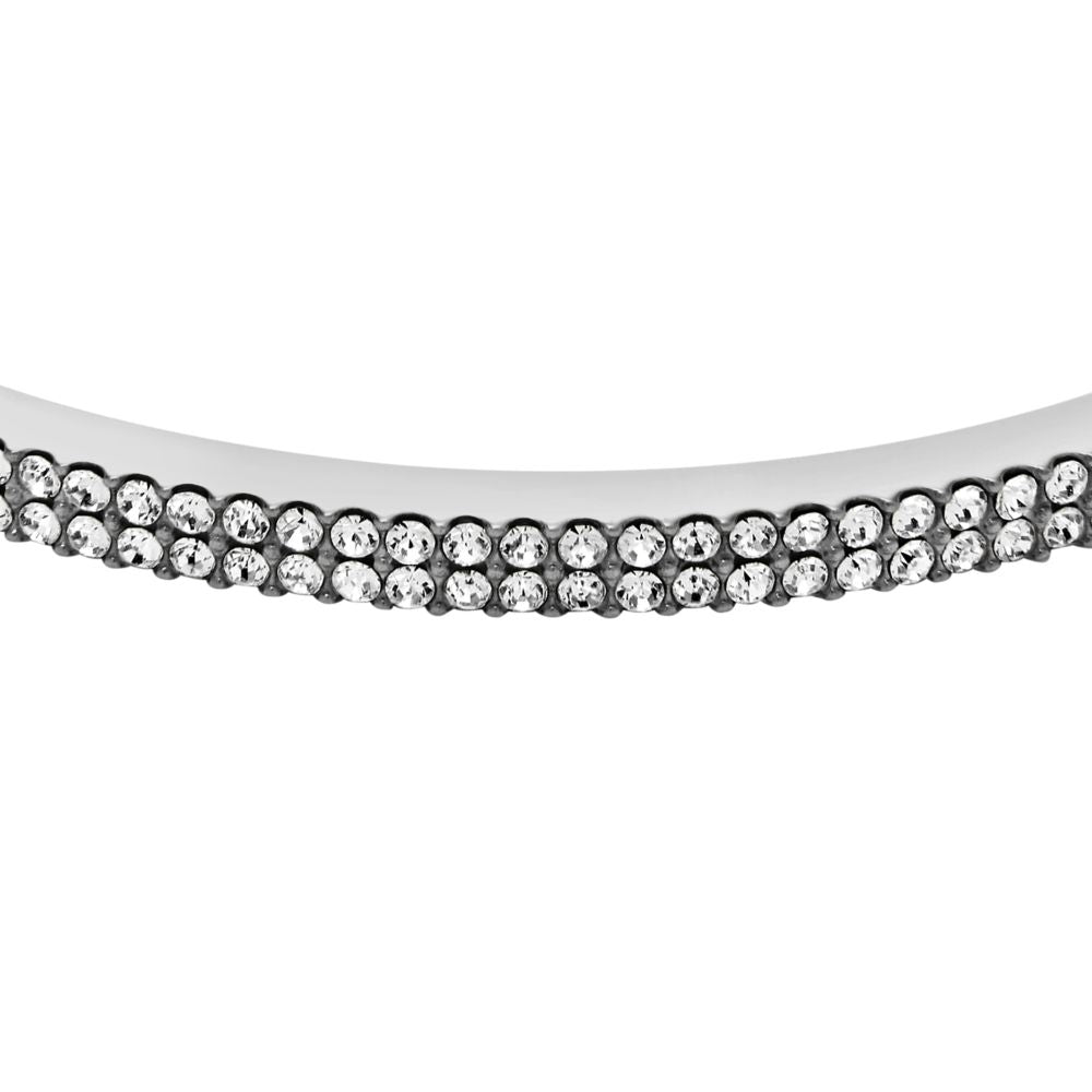 Fossil Women's Ellis Pavé Glitz Stainless Steel Bangle Bracelet - JF04863040 (1)