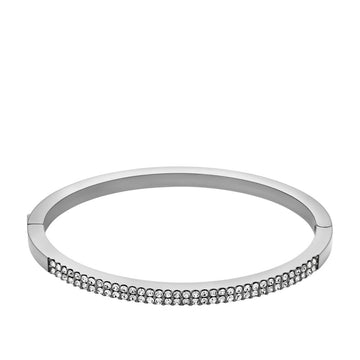 Fossil Women's Ellis Pavé Glitz Stainless Steel Bangle Bracelet - JF04863040