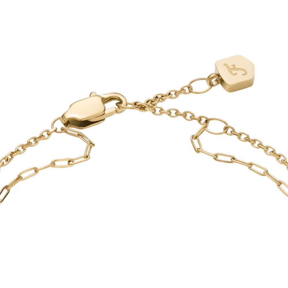 Fossil Women's Ellis Shaky Glitz Gold-Tone Stainless Steel Multi-Strand Bracelet -  JF04895710 (2)
