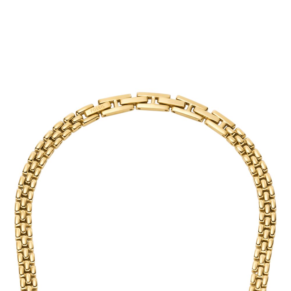 Fossil Women's Arden Watch Links Gold-Tone Stainless Steel Chain Necklace, JF04900710 (3)