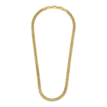 Fossil Women's Arden Watch Links Gold-Tone Stainless Steel Chain Necklace, JF04900710