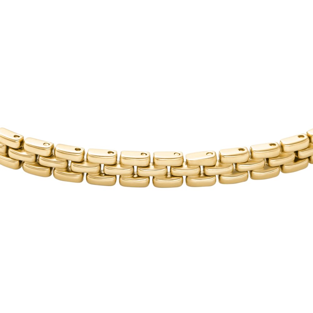 Fossil Women's Arden Watch Links Gold-Tone Stainless Steel Chain Bracelet -  JF04901710