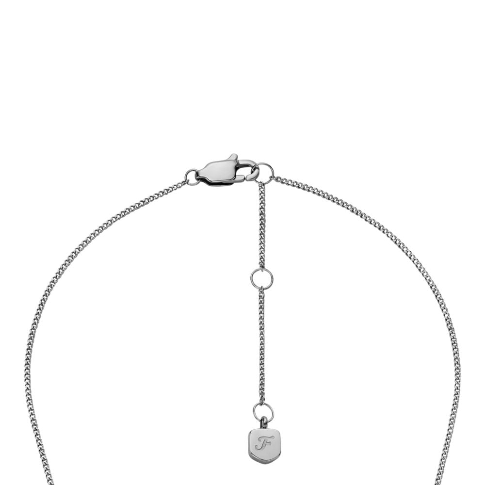 Fossil Women's Timeless Mother Of Pearl Silver-Tone Stainless Steel Pendant Necklace - JF04909040 (2)
