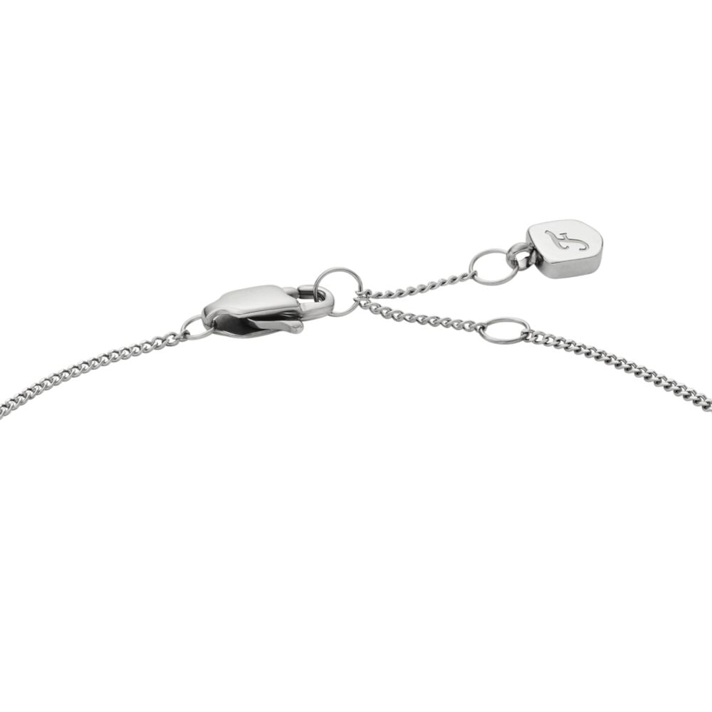 Fossil Women's Timeless Mother Of Pearl Silver-Tone Stainless Steel Station Bracelet - JF04910040 (2)