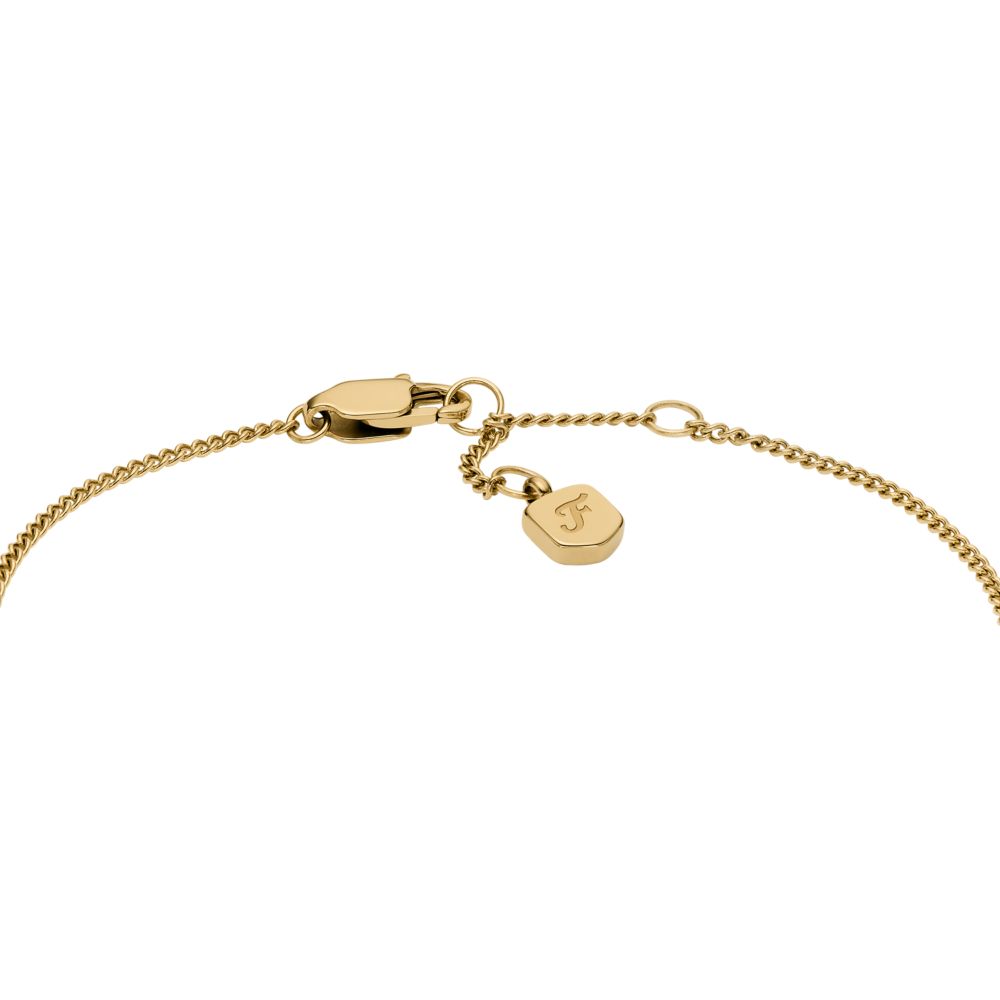 Fossil Women's Sadie Gold-Tone Stainless Steel ID Bracelet -  JF04928710 (2)