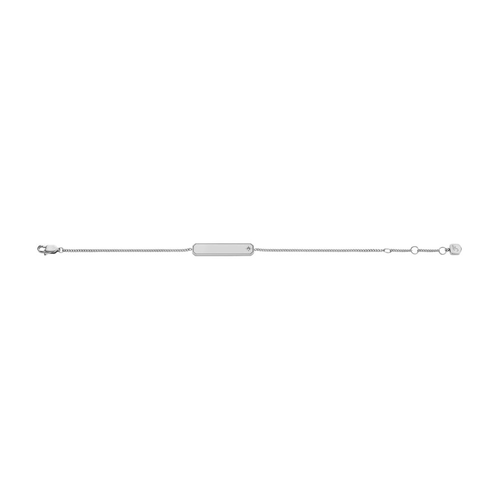Fossil Women's Sadie Stainless Steel ID Bracelet -  JF04929040 (3)
