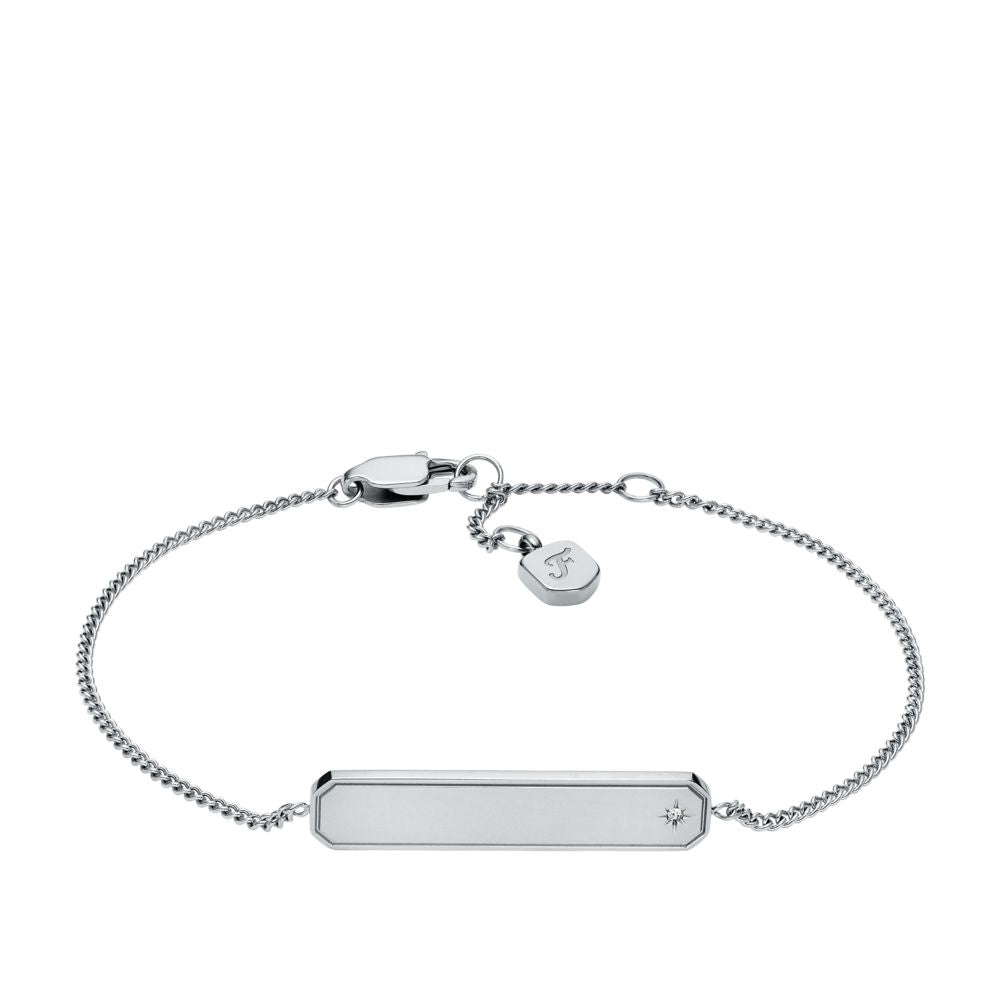 Fossil Women's Sadie Stainless Steel ID Bracelet -  JF04929040