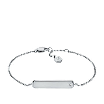 Fossil Women's Sadie Stainless Steel ID Bracelet -  JF04929040