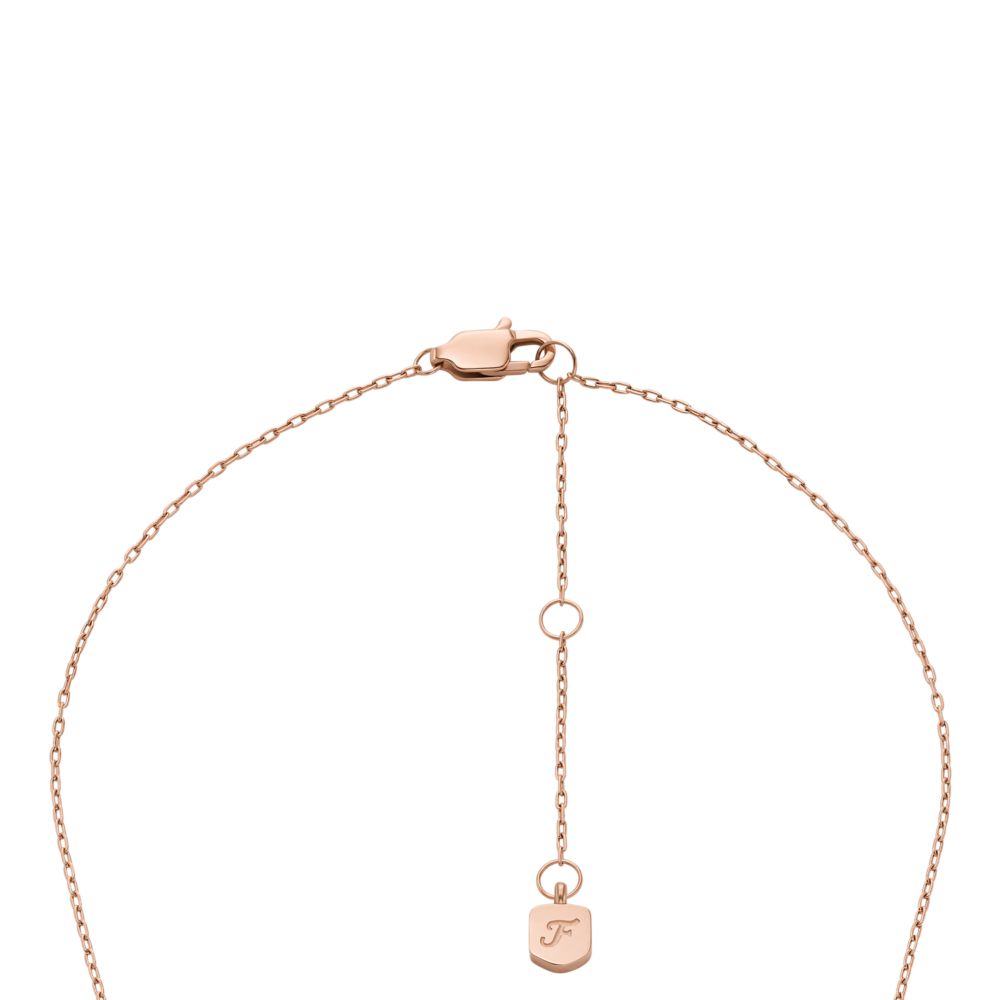 Fossil Women's Merrit Classic Mother-of-Pearl Rose Gold-Tone Steel Pendant Necklace -  JF04936791 (3)