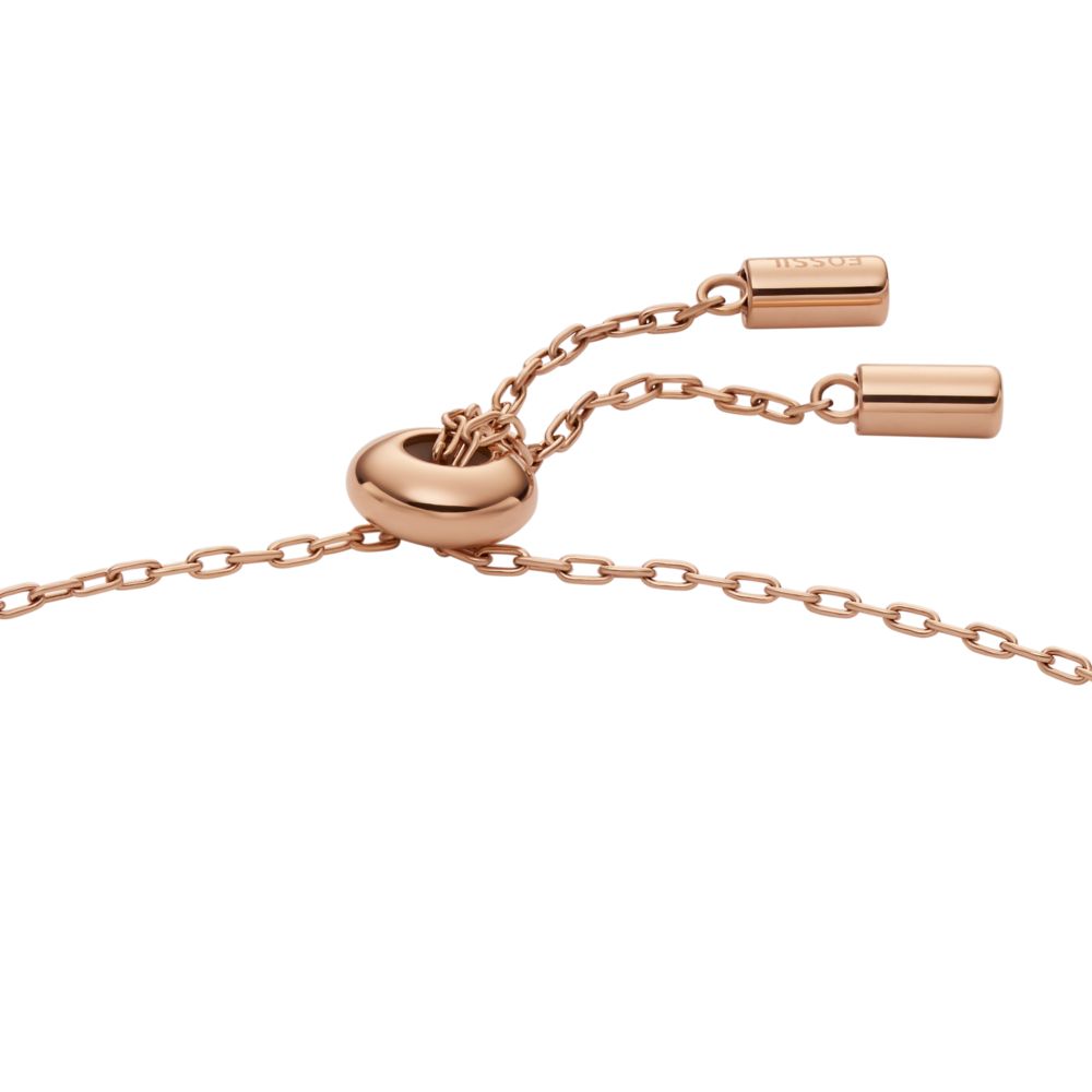 Fossil Women's Merrit Classic Mother of Pearl Rose Gold Steel Station Bracelet -  JF04937791 (2)