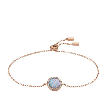 Fossil Women's Merrit Classic Mother of Pearl Rose Gold Steel Station Bracelet -  JF04937791