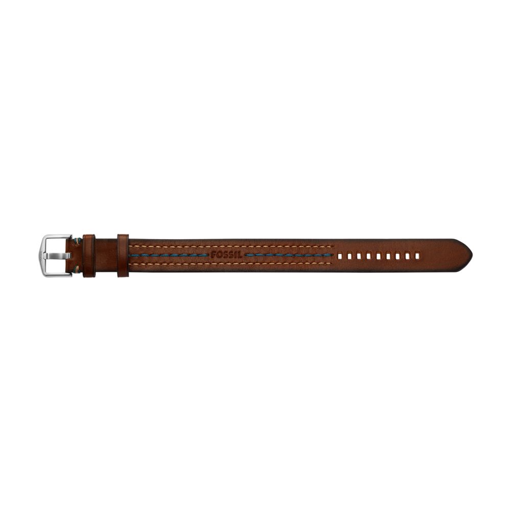 Fossil Men's Everett Topstitch Brown Leather Strap Bracelet -  JF04949040 (3)