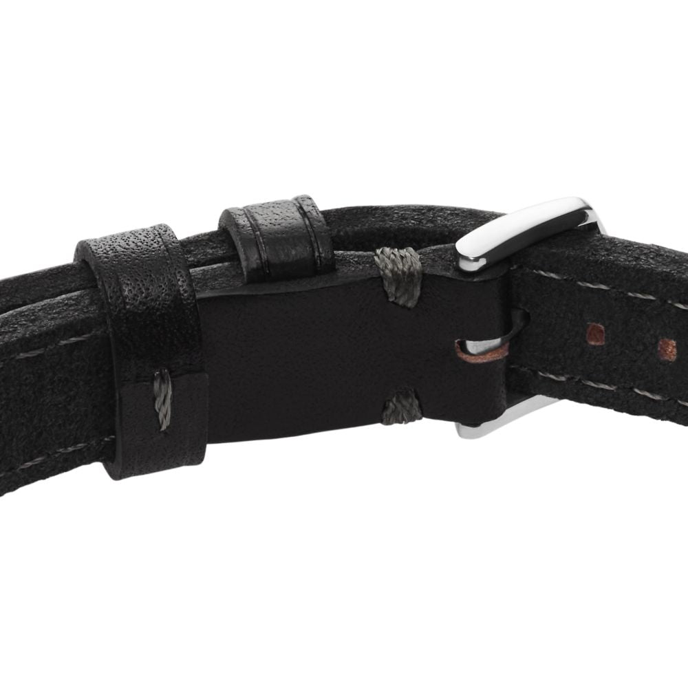 MACHINE BLACK LEATHER BRACELET (2)