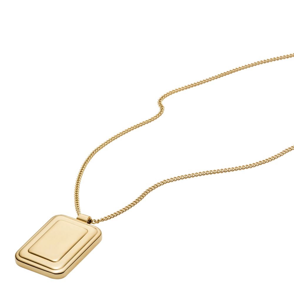 Fossil Women's Raquel Gold-Tone Stainless Steel Pendant Necklace -  JF04951710