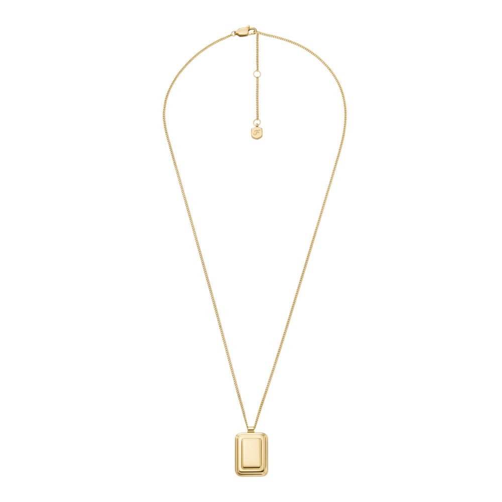 Fossil Women's Raquel Gold-Tone Stainless Steel Pendant Necklace -  JF04951710 (2)