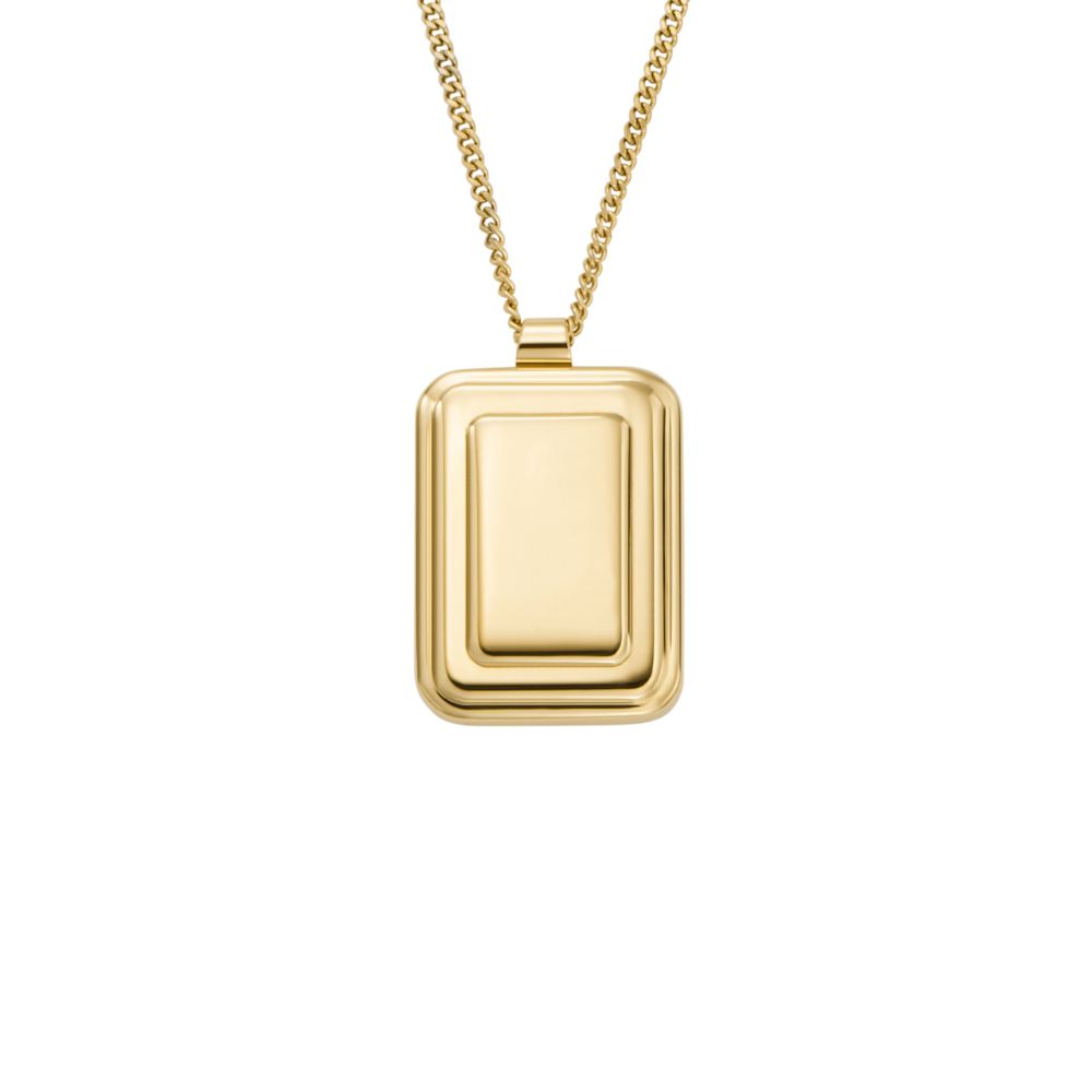 Fossil Women's Raquel Gold-Tone Stainless Steel Pendant Necklace -  JF04951710