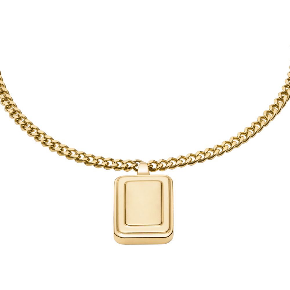 Fossil Women's Raquel Gold-Tone Stainless Steel Chain Bracelet -  JF04953710 (2)