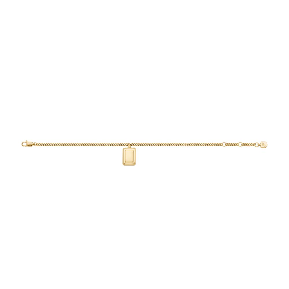 Fossil Women's Raquel Gold-Tone Stainless Steel Chain Bracelet -  JF04953710 (3)