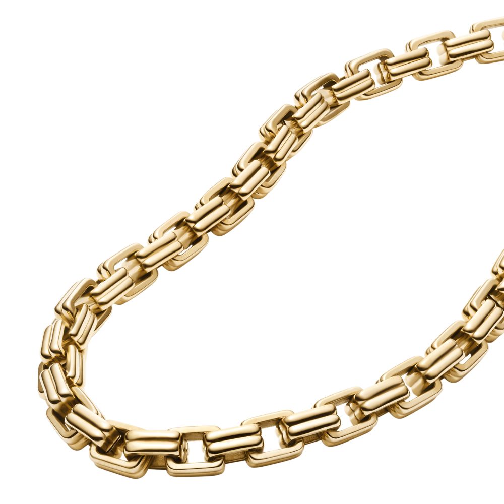 Fossil Women's Raquel Bold Chains Gold-Tone Stainless Steel Chain Necklace -  JF04954710 (1)