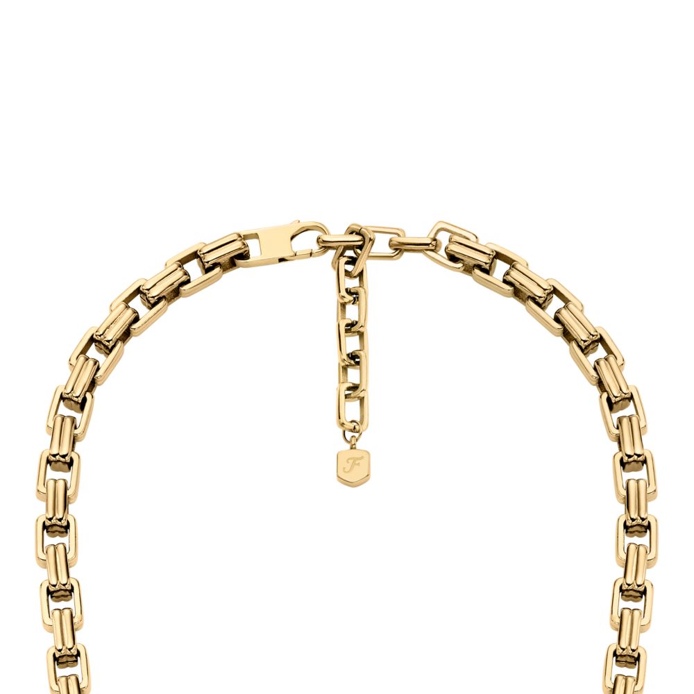 Fossil Women's Raquel Bold Chains Gold-Tone Stainless Steel Chain Necklace -  JF04954710 (2)