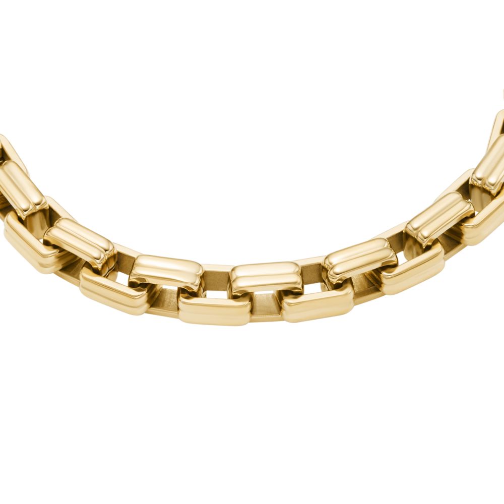 Fossil Women's Raquel Bold Chains Gold-Tone Stainless Steel Chain Bracelet -  JF04955710 (2)