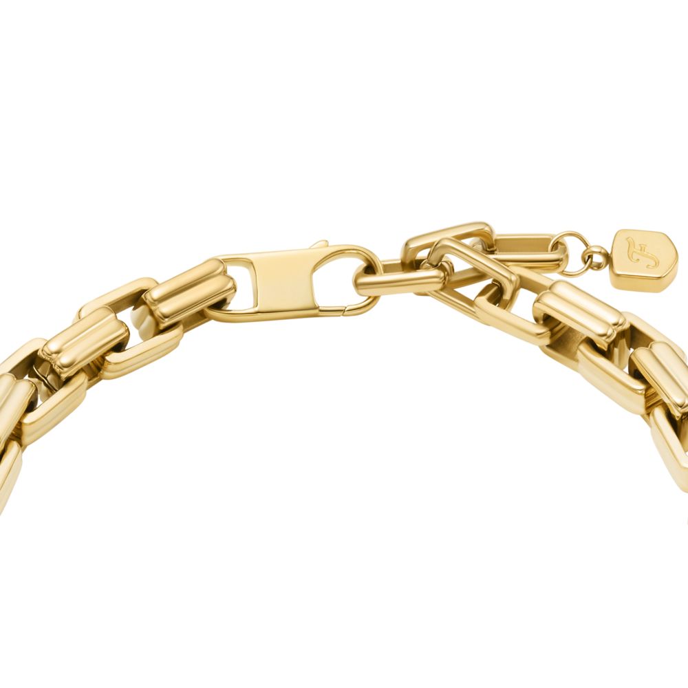 Fossil Women's Raquel Bold Chains Gold-Tone Stainless Steel Chain Bracelet -  JF04955710