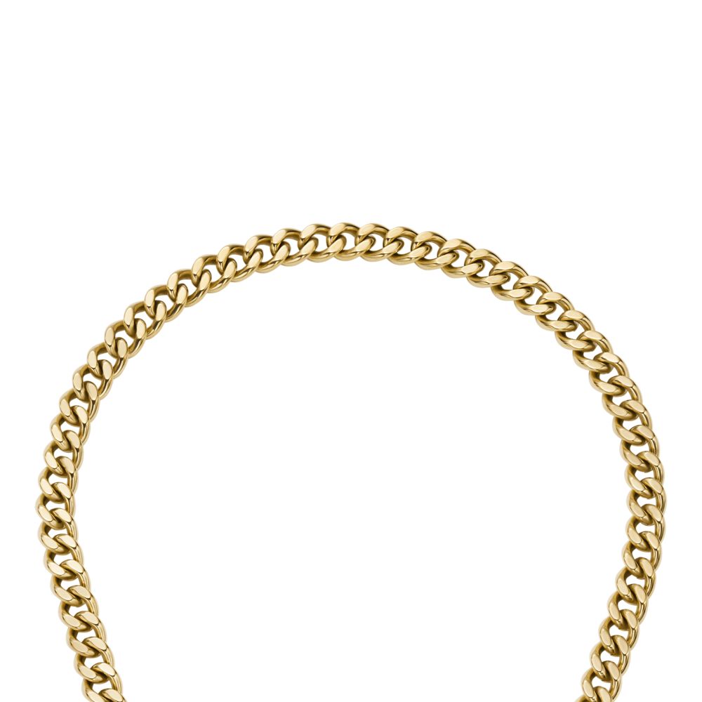 Fossil Women's Carlie T-Bar Pavé Gold-Tone Stainless Steel Toggle Necklace -  JF04956710