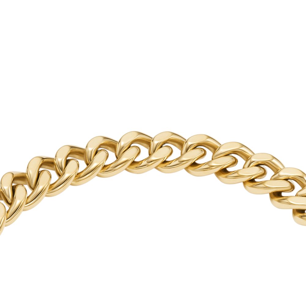 Fossil Women's Carlie T-Bar Pavé Gold-Tone Stainless Steel Toggle Bracelet -  JF04957710 (2)