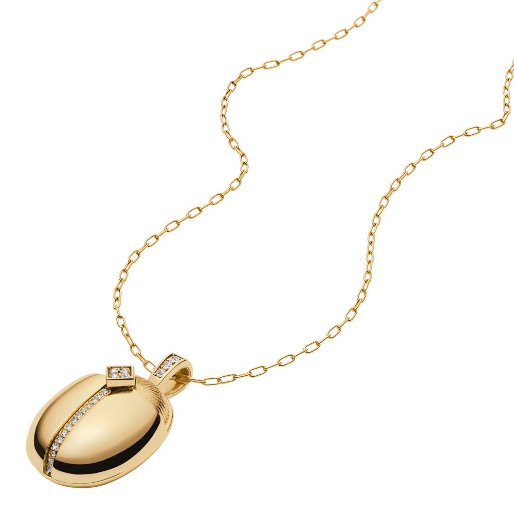 Fossil Women's Sutton Scarab Gold-Tone Stainless Steel Pendant Necklace -  JF04962710