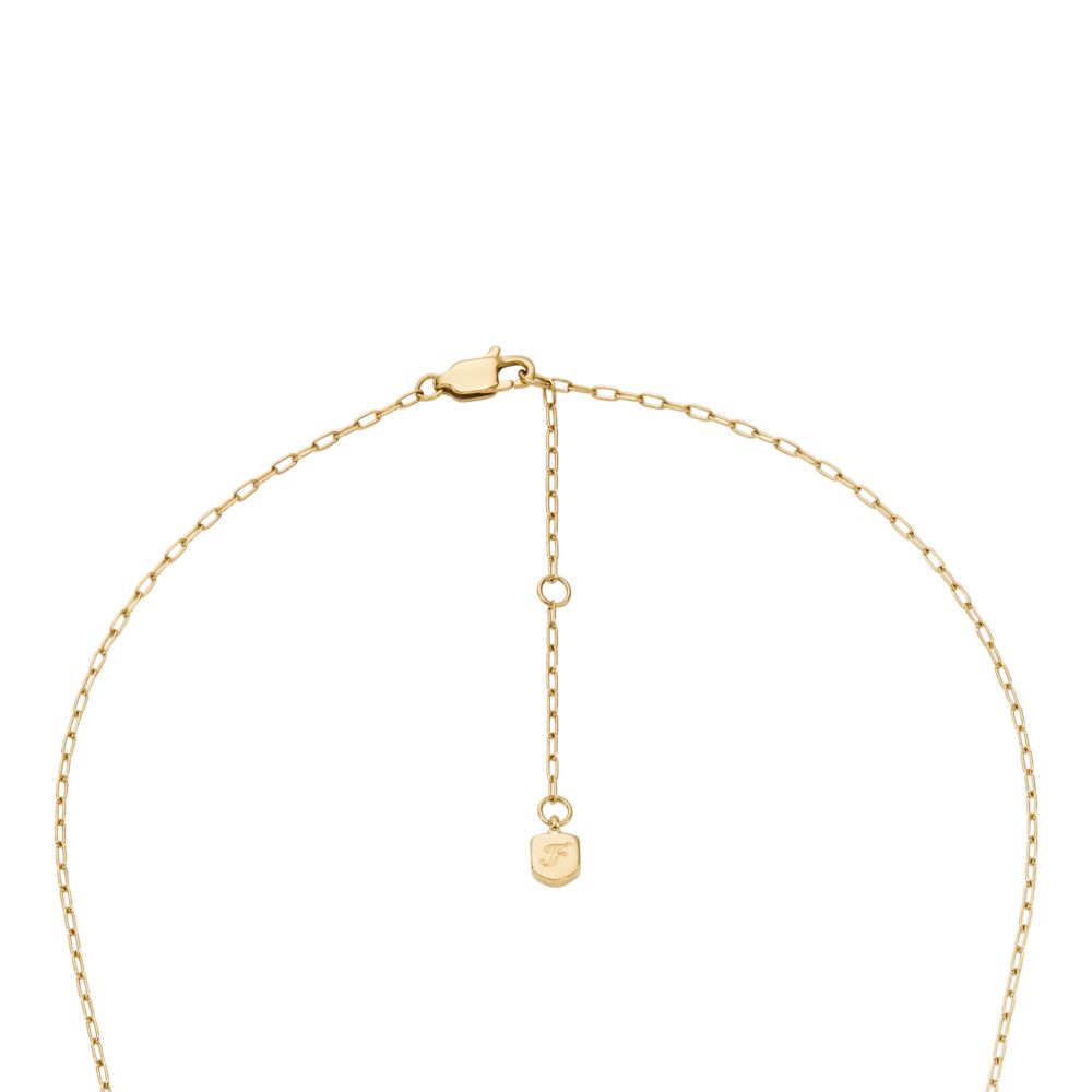 Fossil Women's Sutton Scarab Gold-Tone Stainless Steel Pendant Necklace -  JF04962710 (2)