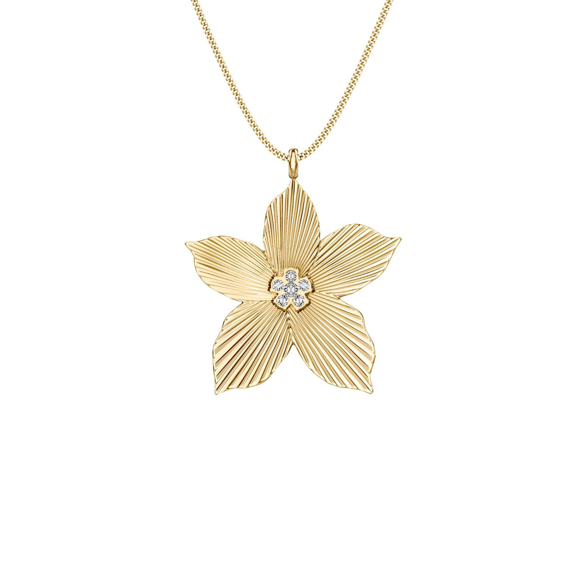 Fossil Women's Sutton The Flower Collection Gold-Tone Stainless Steel Pendant Necklace - JF04968710 (3)