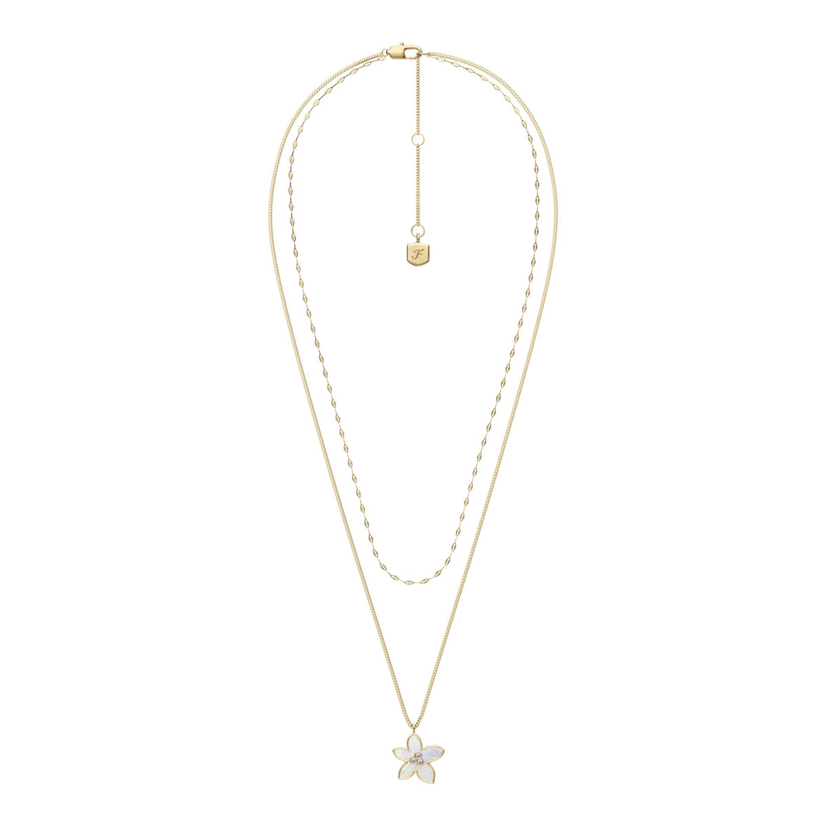 Fossil Women's Sutton The Flower Collection Mother-of-Pearl Multi-Strand Necklace - JF04969710 (2)