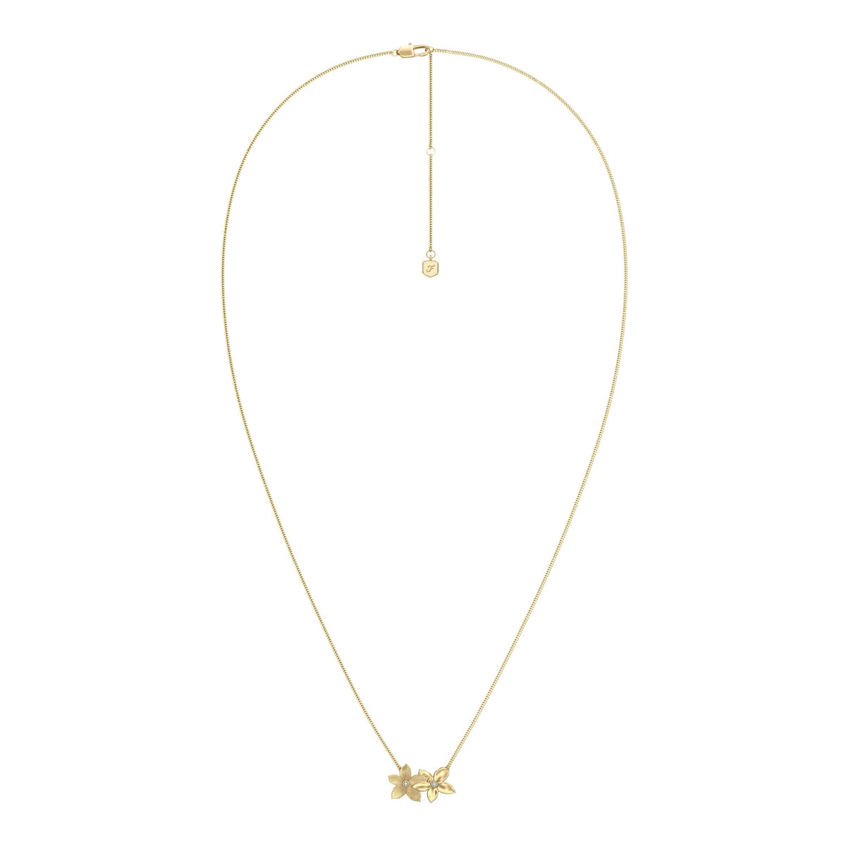 Fossil Women's Sutton The Flower Collection Gold-Tone Stainless Steel Pendant Necklace - JF04970710 (3)